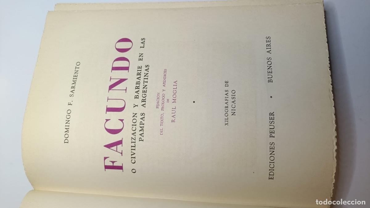 Libros de segunda mano: FACUNDO. Domingo F. Sarmiento - Foto 3