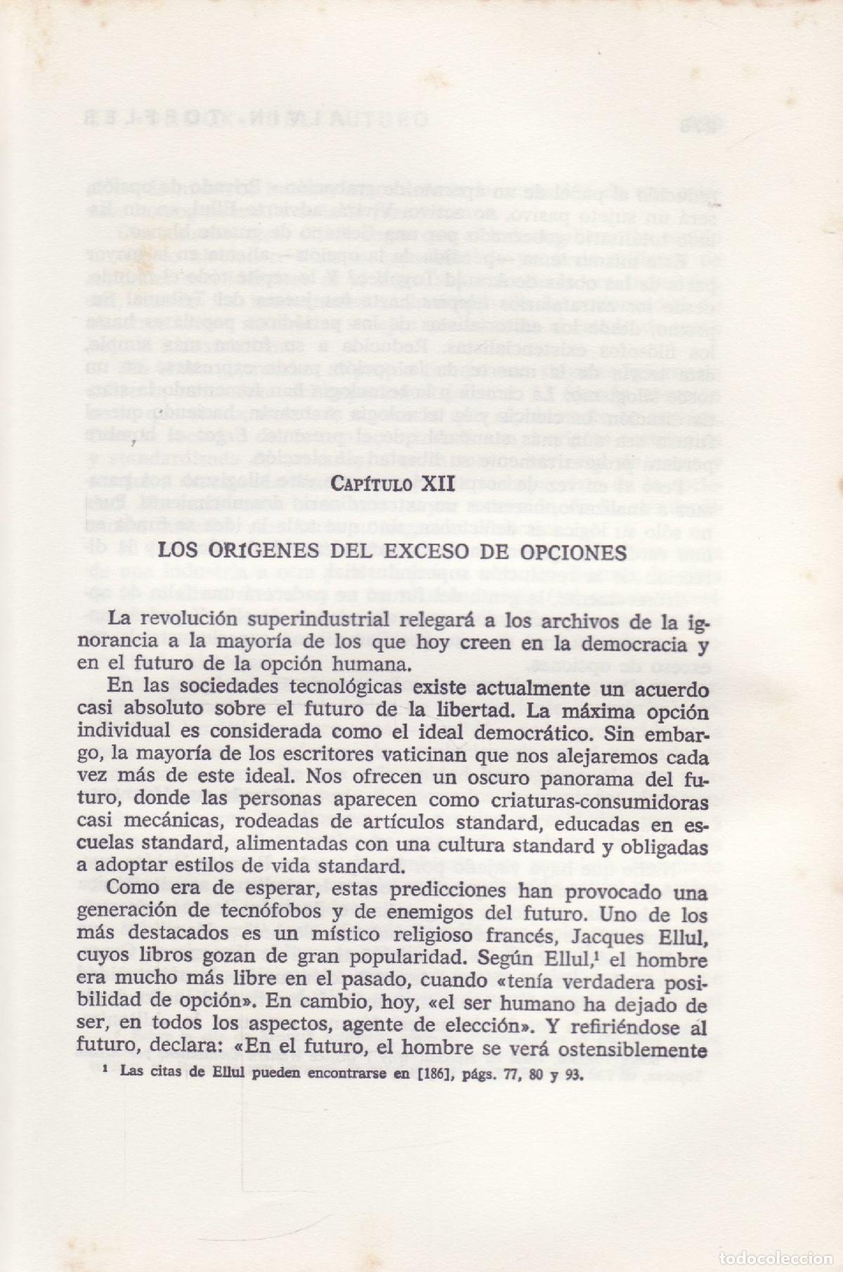 Libros de segunda mano: El &ldquo;shock&rdquo; del futuro - Toffler, Alvin - Foto 2