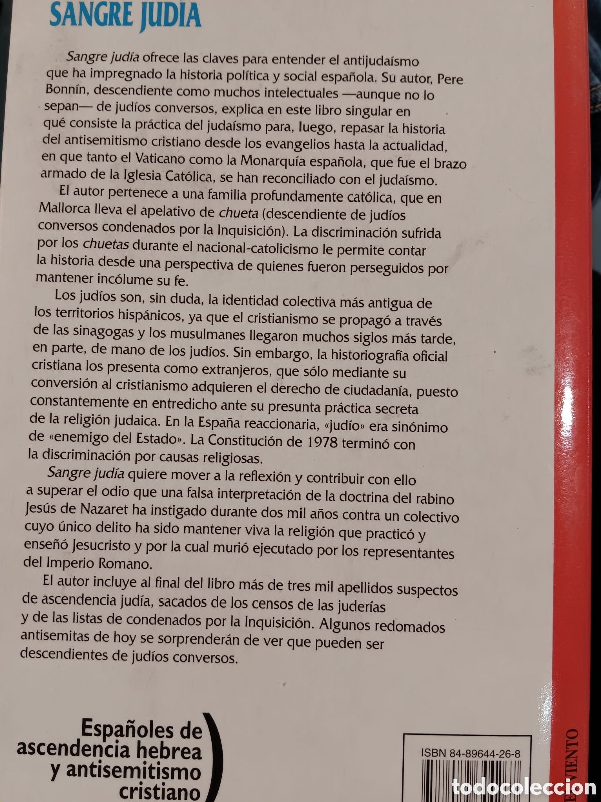 Libros de segunda mano: Pere Bonnin. Sangre jud&iacute;a - Foto 2