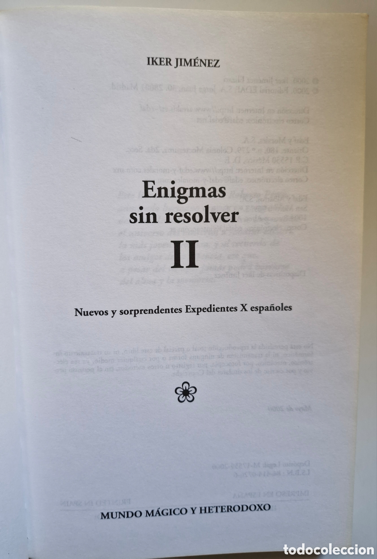 Libros de segunda mano: ENIGMAS SIN RESOLVER II - Iker Jim&eacute;nez - Foto 3