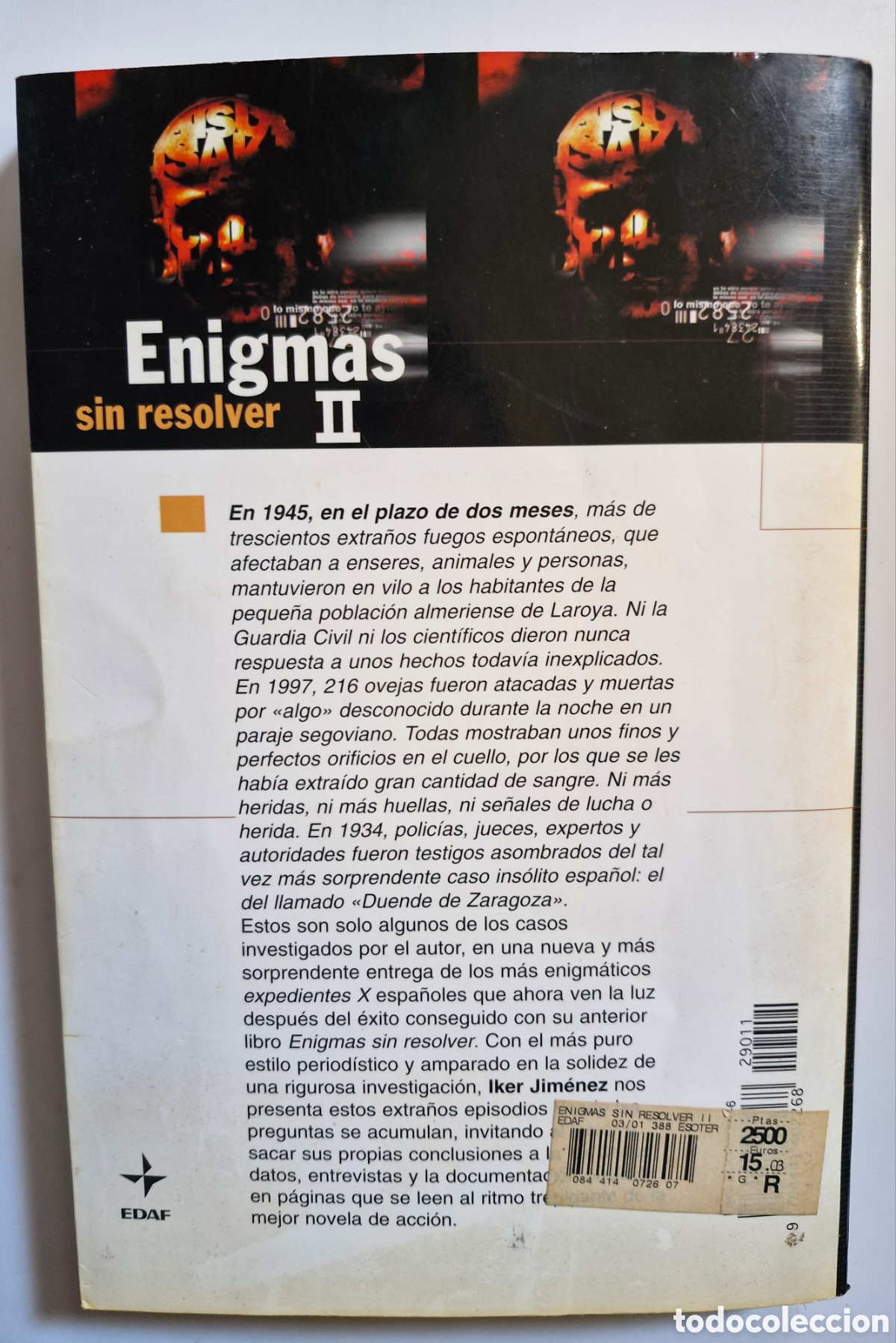 Libros de segunda mano: ENIGMAS SIN RESOLVER II - Iker Jim&eacute;nez - Foto 6