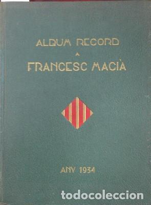 Libros de segunda mano: Album record a Francesc Maci&agrave;, any 1934 - Foto 1