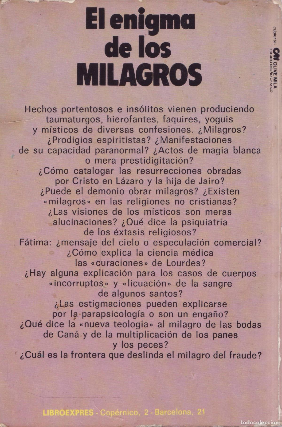 Libros de segunda mano: El enigma de los milagros - Utset Cortes, Luis - Foto 2