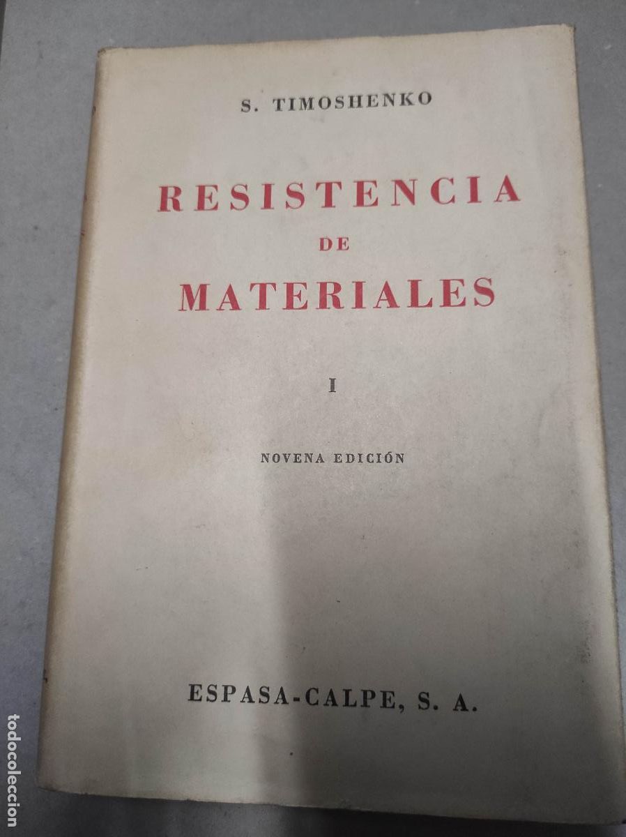 Libros de segunda mano: Resistencia de materiales, tomo I.- Timoshenko, Stephen - Foto 1