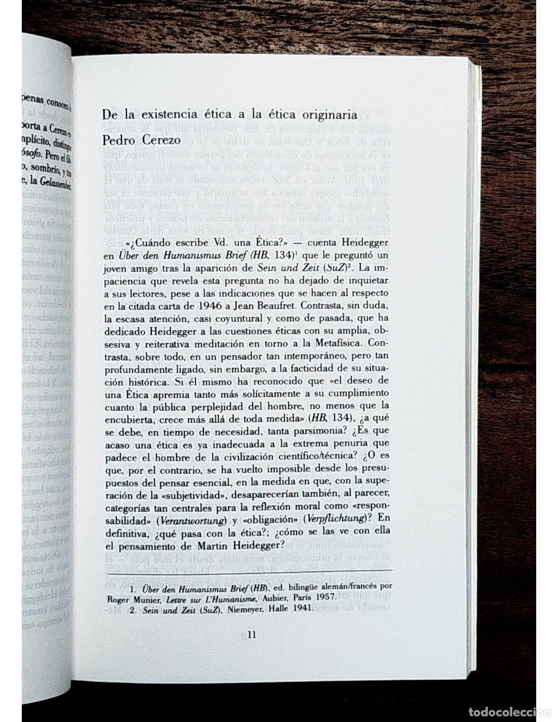 Libros de segunda mano: HEIDEGGER: LA VOZ DE LOS TIEMPOS SOMBR&Iacute;OS. VV.AA. Ediciones del Serbal. 1991. - Foto 4