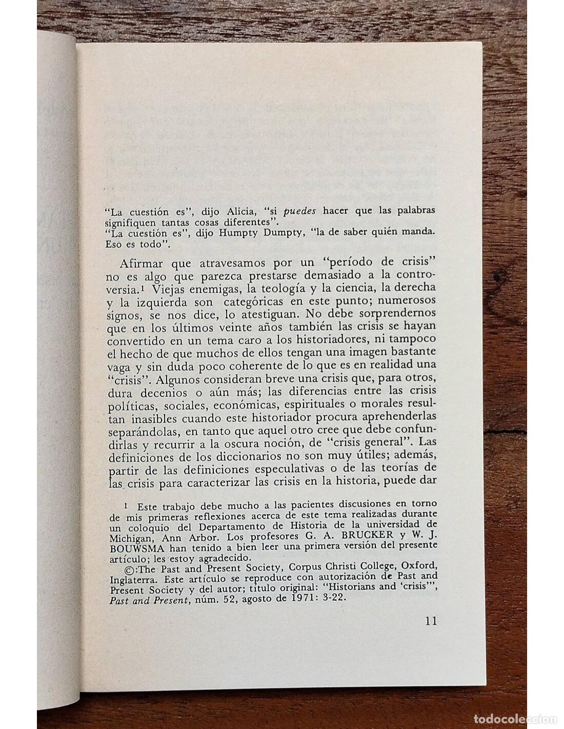 Libros de segunda mano: EL CONCEPTO DE CRISIS. VV. AA. Ediciones Meg&aacute;polis. 1979. - Foto 3