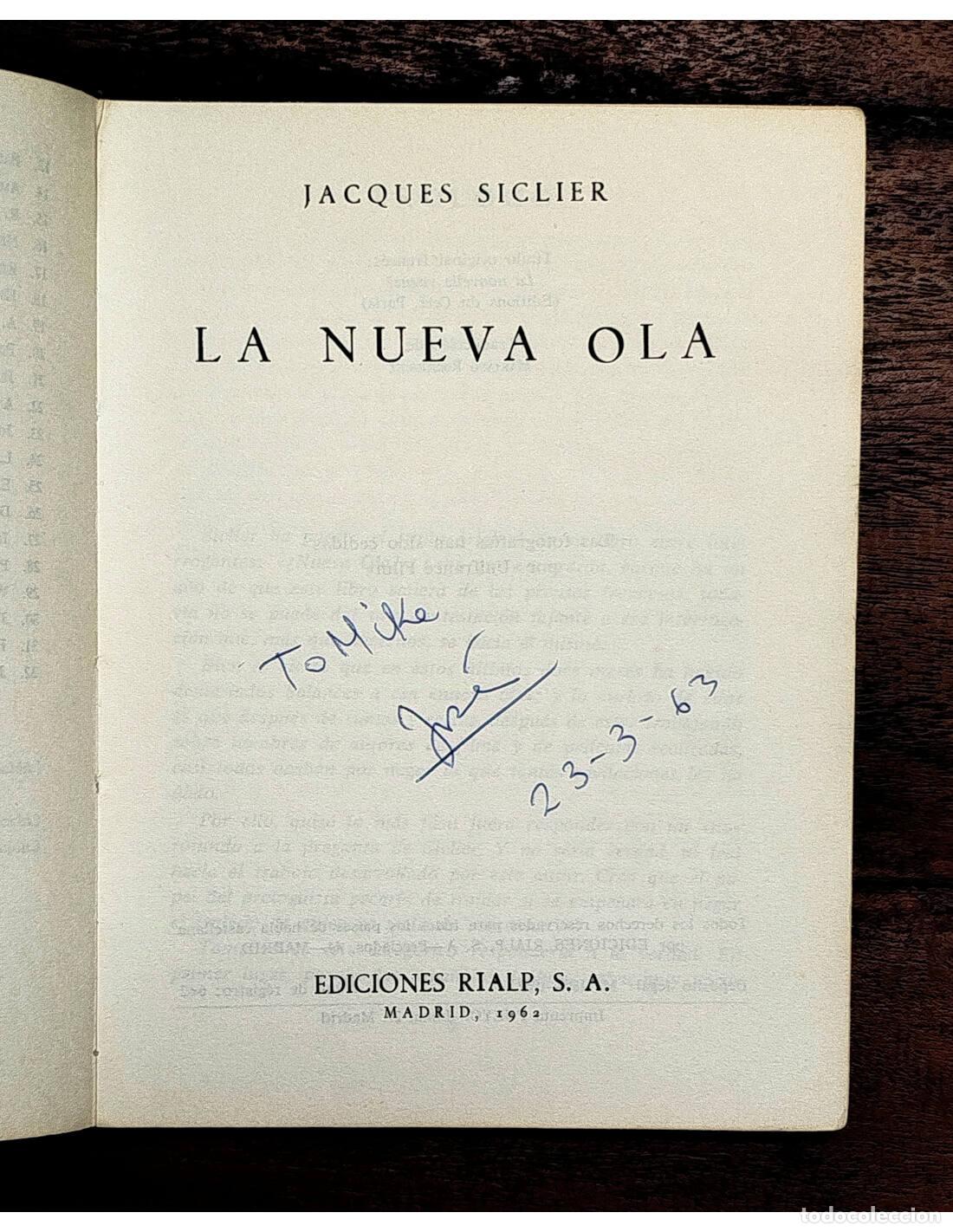 Libros de segunda mano: LA NUEVA OLA. SICLIER, Jacques. Ediciones Rialp. 1962. - Foto 2