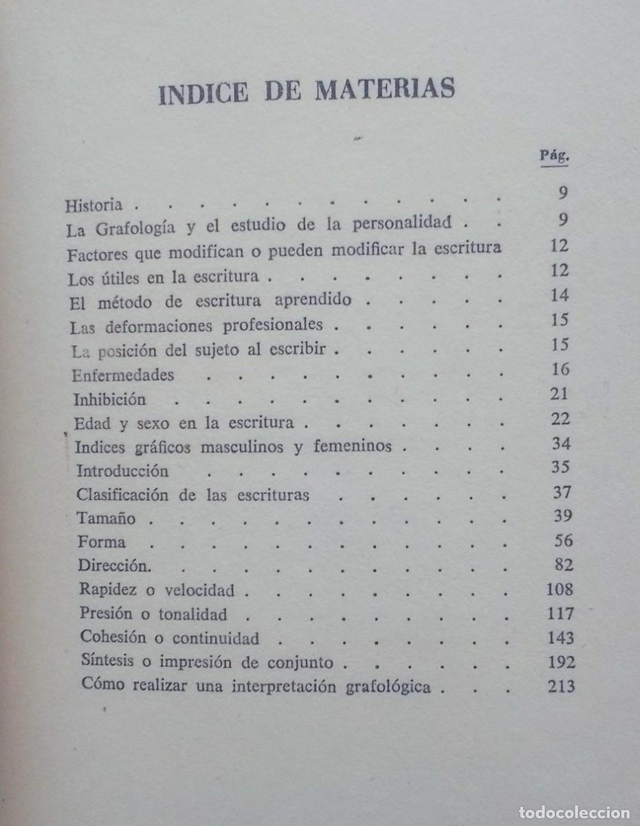 Libros de segunda mano: GRAFOLOGIA. PAMPIN AZOREY - 1954 - Foto 3