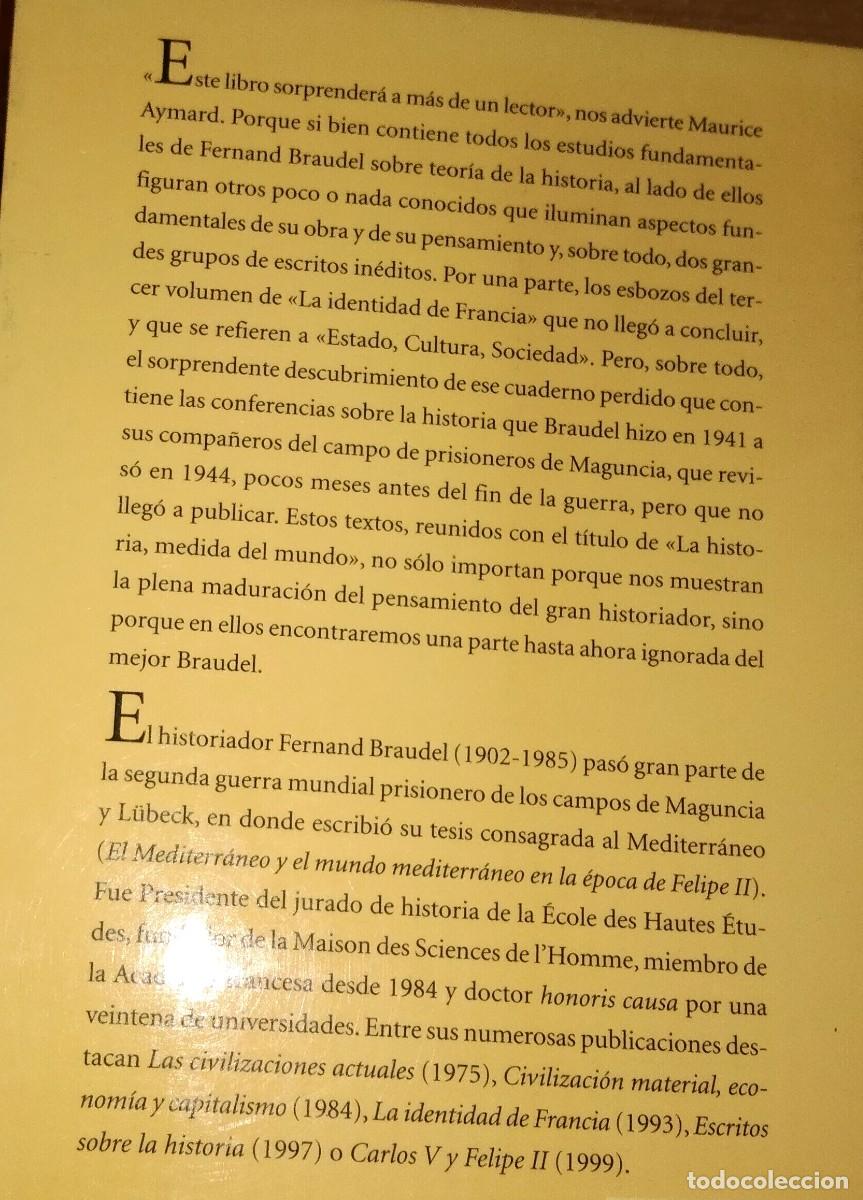 Libros de segunda mano: FERNAND BRAUDEL - LAS AMBICIONES DE LA HISTORIA - CR&Iacute;TICA, 2002 - Foto 2