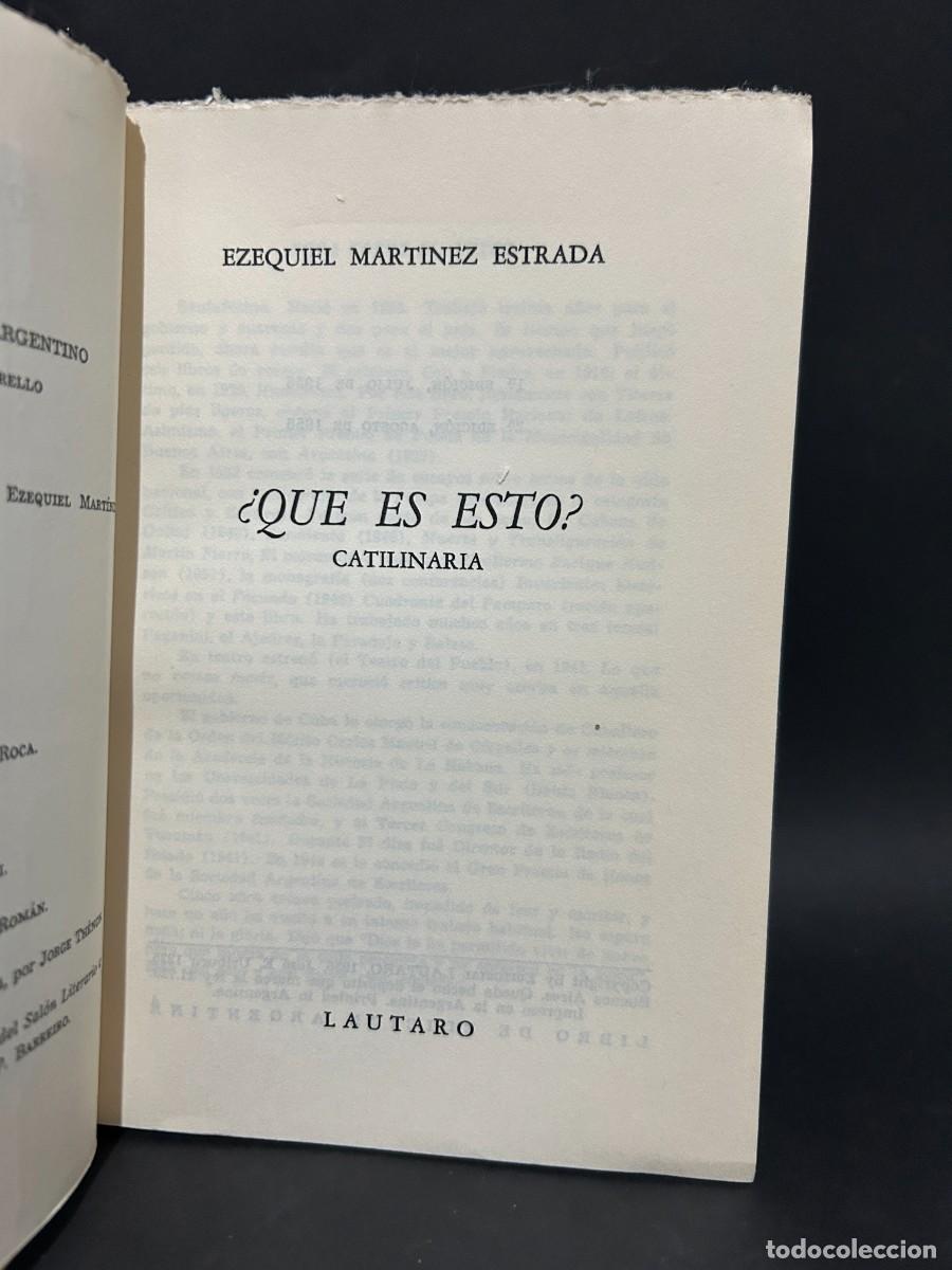 Libros de segunda mano: EZEQUIEL MARTINEZ ESTRADA - &iquest;QU&Eacute; ES ESTO? - 1956 - Foto 3