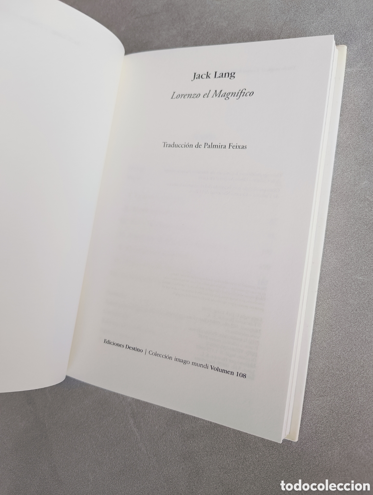 Libros de segunda mano: LORENZO EL MAGN&Iacute;FICO. JACK LANG. - Foto 5