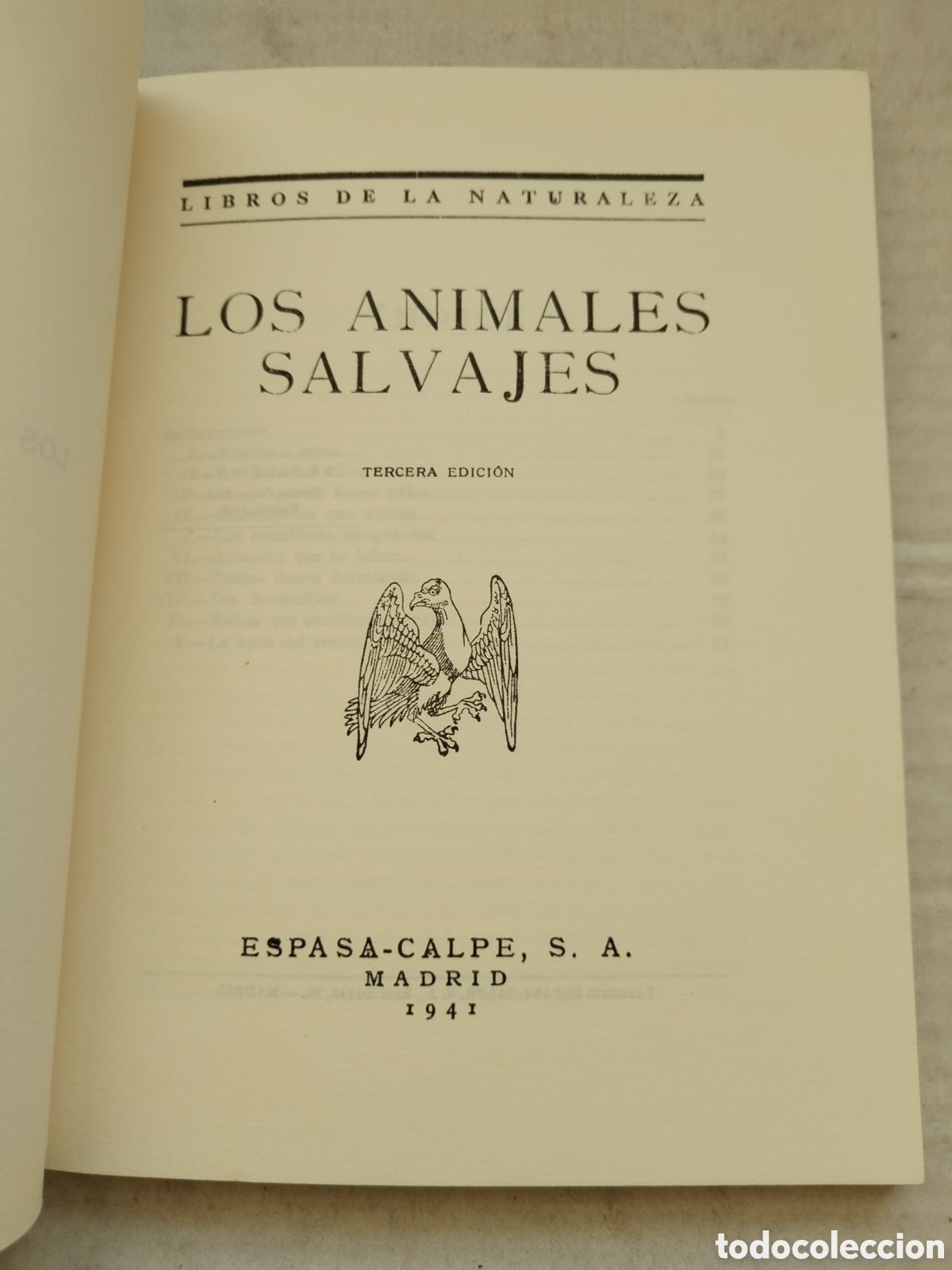 Libros de segunda mano: LOS ANIMALES SALVAJES FACSIMIL/ESPASA CALPE - Foto 2