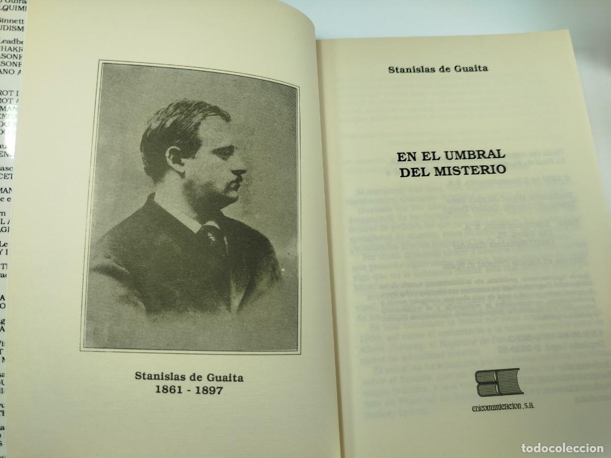 Libros de segunda mano: EN EL UMBRAL DEL MISTERIO. Stanislas de Guaita. - Foto 4