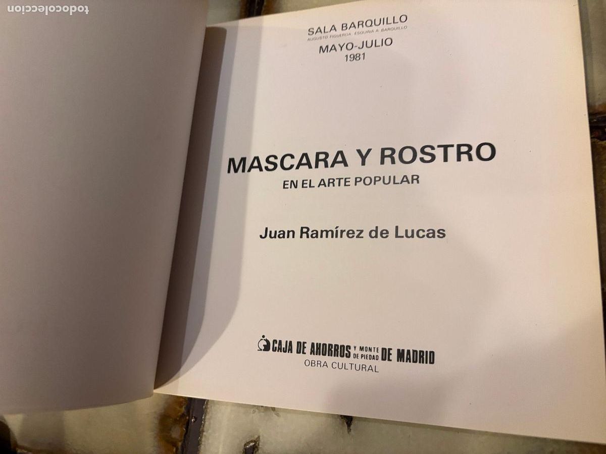 Libros de segunda mano: M&aacute;scara y rostro en el arte popular. Juan Ram&iacute;rez de Lucas - Foto 3