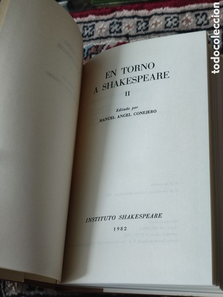 Libros de segunda mano: En torno a Shakespeare II Manuel &Aacute;ngel Conejero - Foto 5