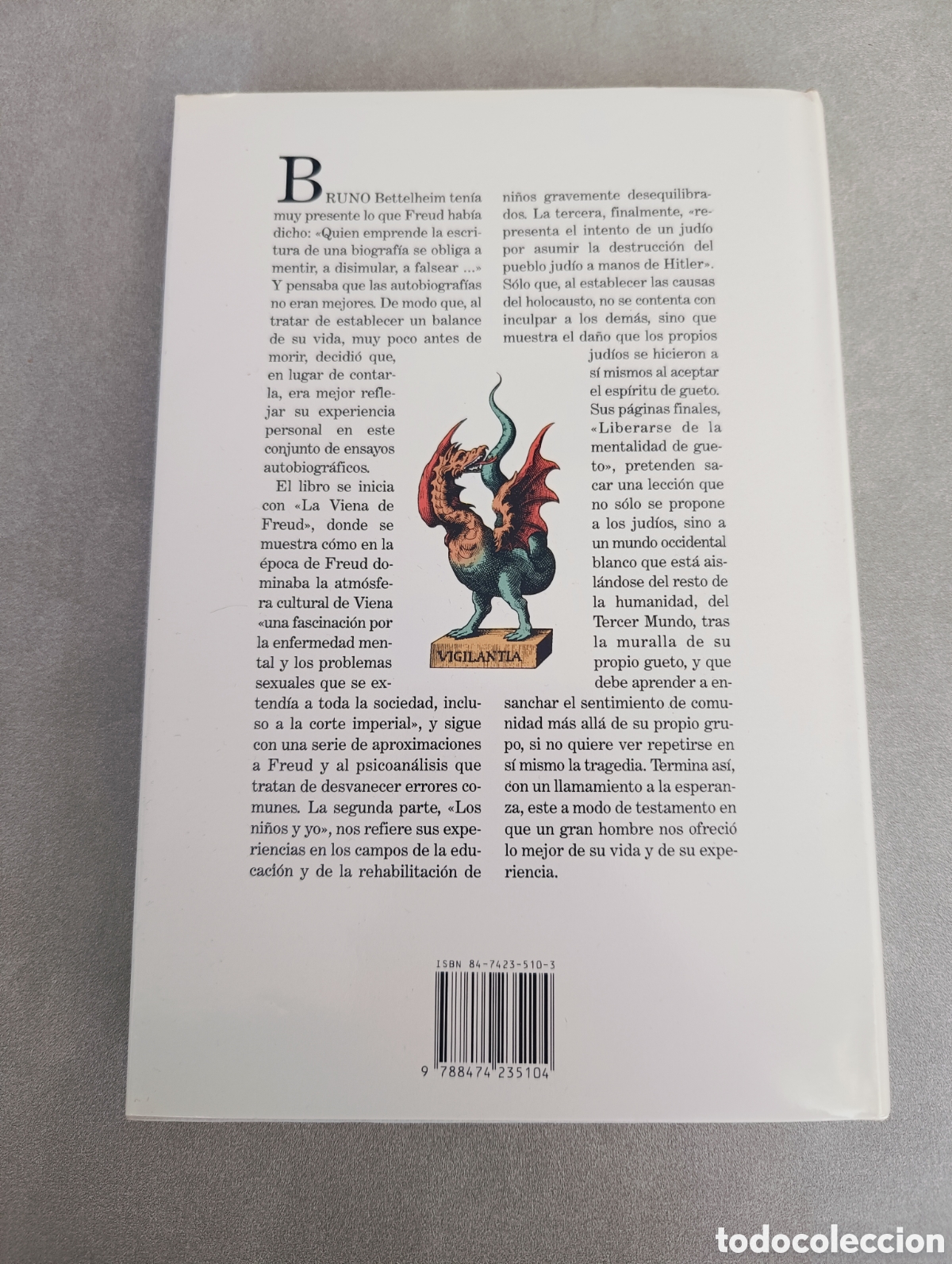 Libros de segunda mano: EL PESO DE UNA VIDA - BRUNO BETTELHEIM. - Foto 3