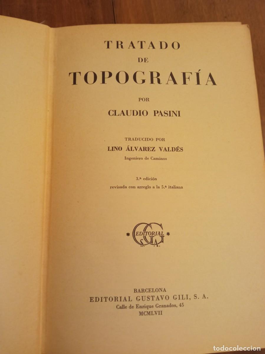 Libros de segunda mano: Topografia. Claudio Pasini. edici&oacute;n en tela. 1957 - Foto 4