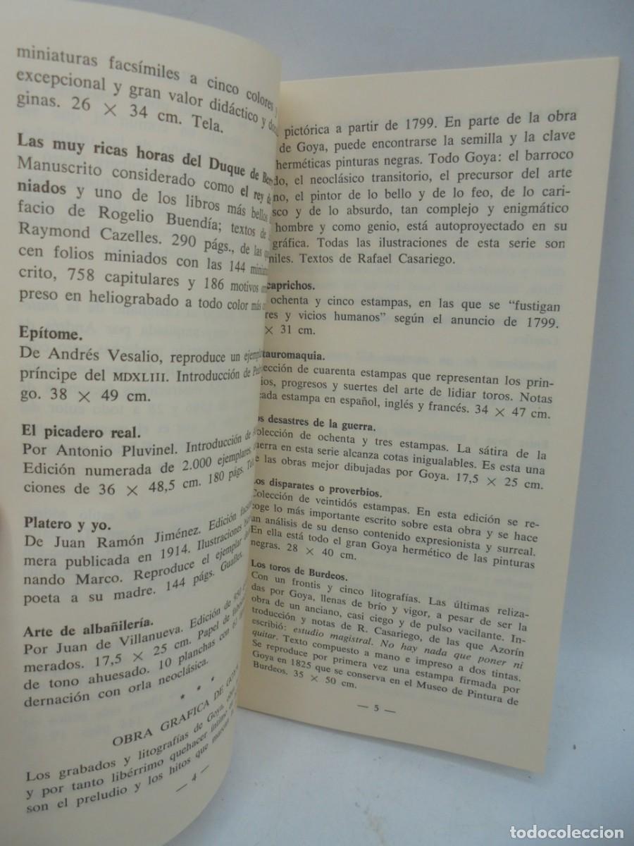 Libros de segunda mano: CATALOGO GENERAL. EDICIONES DE ARTE Y BIBLIOFILIA. 1986. - Foto 3
