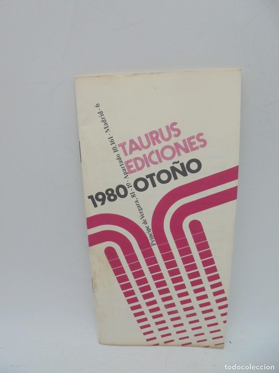Libros de segunda mano: CATALOGO. TAURUS EDICIONES. 1980. - Foto 1