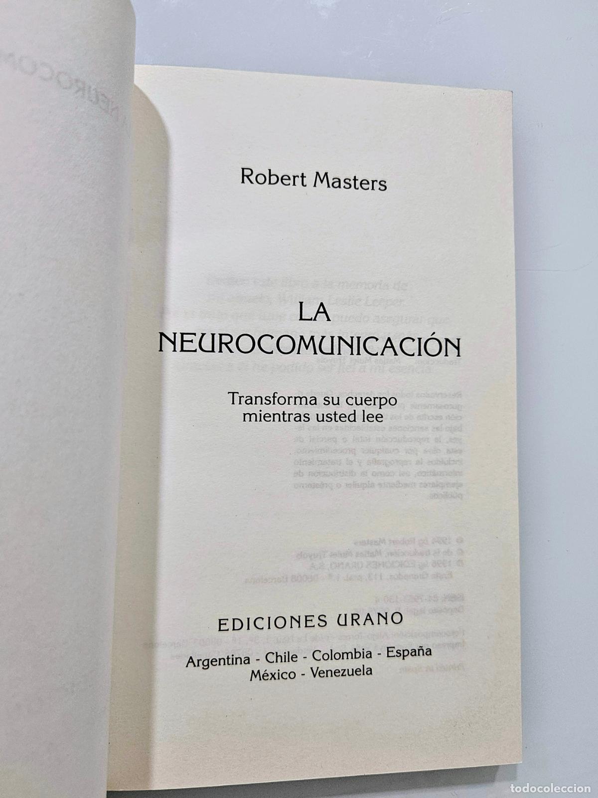 Libros de segunda mano: Neuro-comunicaci&oacute;n | Masters, Roberts | Ediciones Urano, 1996 - Foto 3
