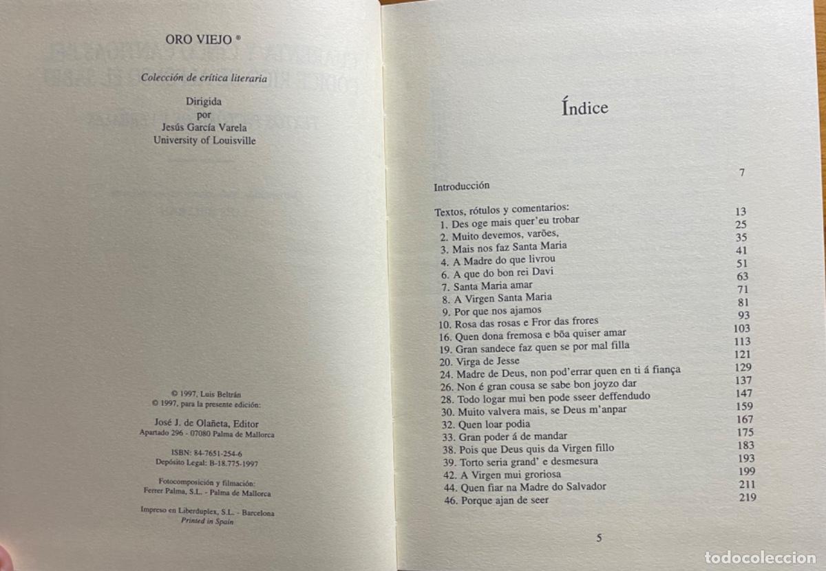 Libros de segunda mano: CUARENTA Y CINCO CANTIGAS CODICE RICO ALFONSO EL SABIO - LUIS BELTRAN 1997 - Foto 4