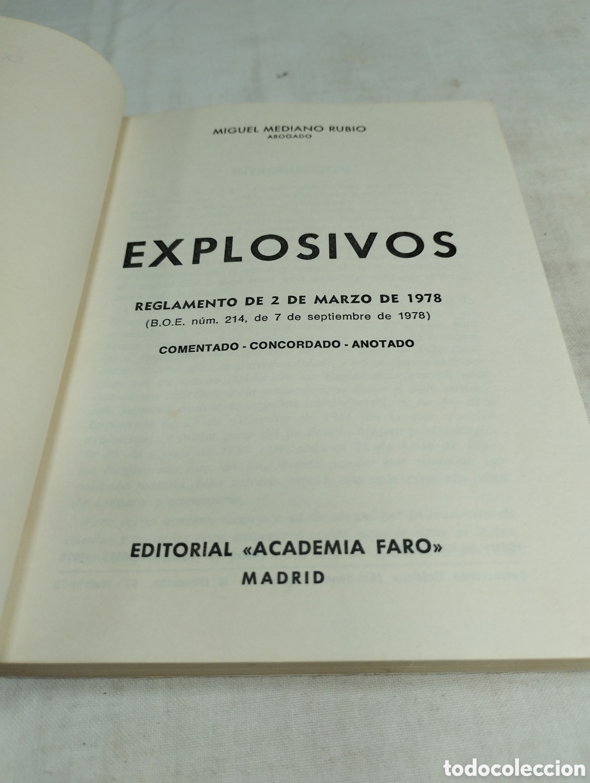 Libros de segunda mano: Explosivos. Miguel Mediano, 1978 - Foto 2