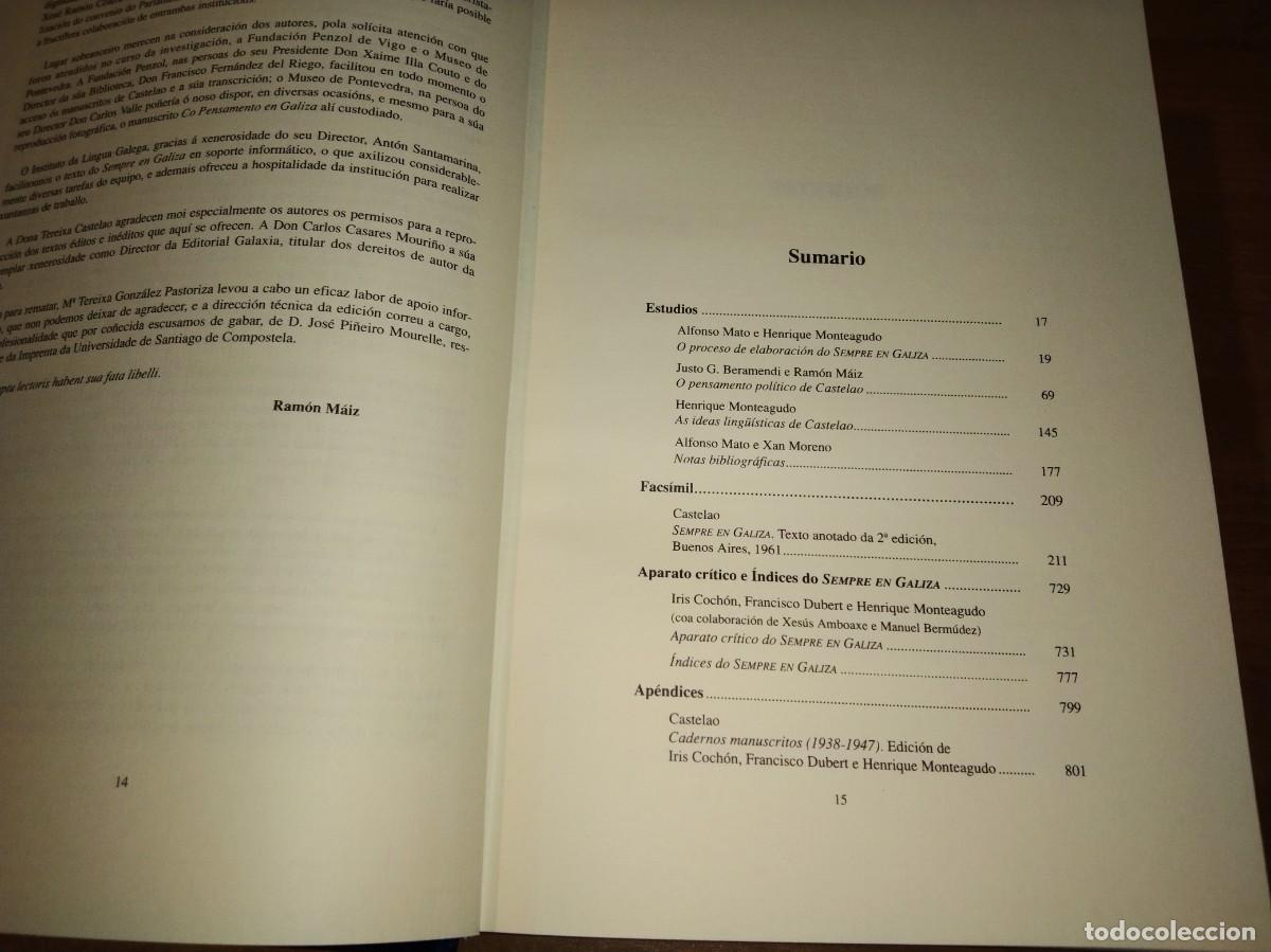 Libros de segunda mano: CASTELAO - SEMPRE EN GALIZA [EDICI&Oacute;N CR&Iacute;TICA] - Foto 4
