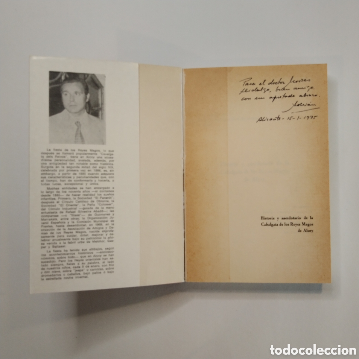 Libros de segunda mano: (Dedicado) ADRI&Aacute;N ESP&Iacute; VALD&Eacute;S. La Cabalgata de los Reyes Magos. Alcoy. - Foto 2
