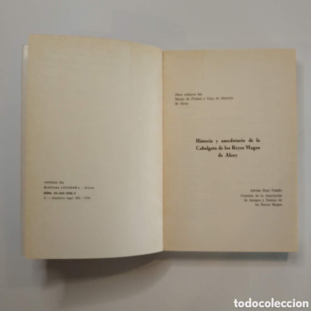 Libros de segunda mano: (Dedicado) ADRI&Aacute;N ESP&Iacute; VALD&Eacute;S. La Cabalgata de los Reyes Magos. Alcoy. - Foto 4