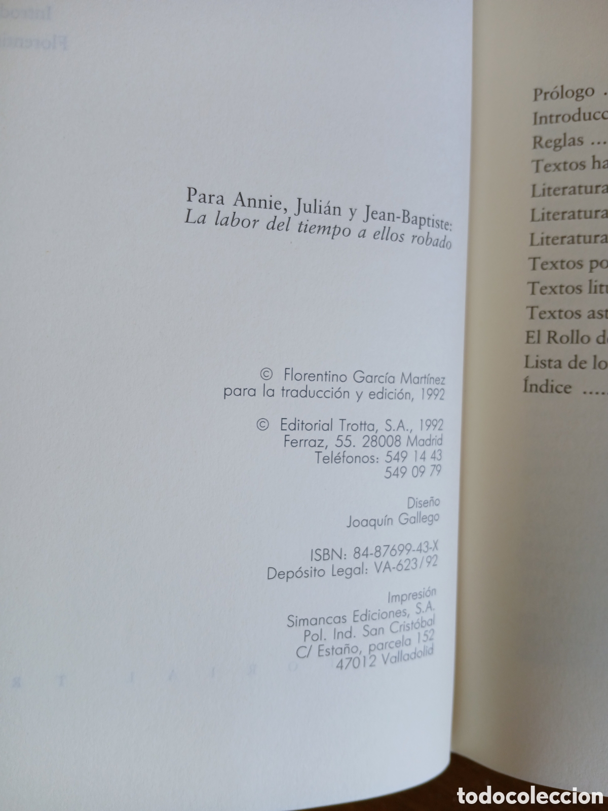 Libros de segunda mano: Textos de Qumr&aacute;n (Trotta, tapa dura) - Foto 5
