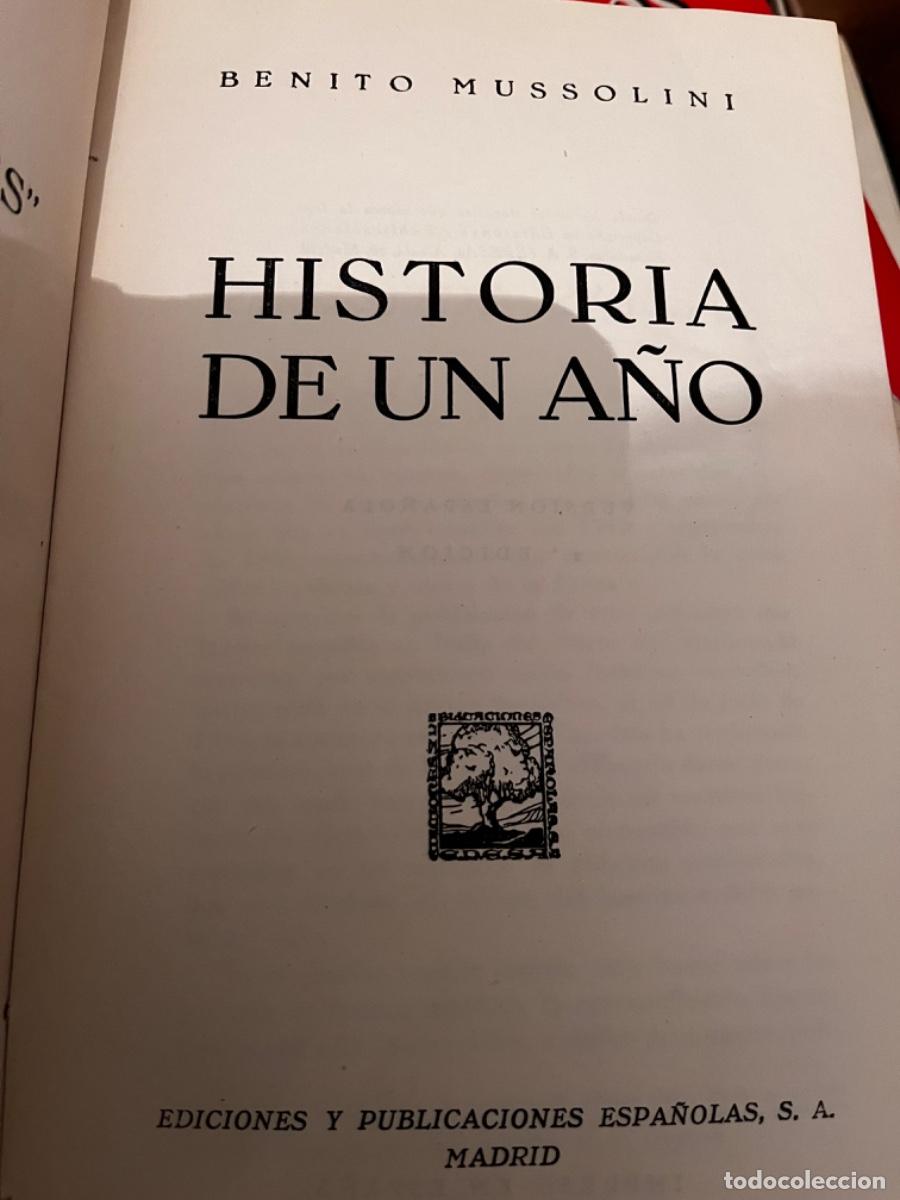 Libros de segunda mano: Benito Mussolini: Historia de un a&ntilde;o - Foto 2