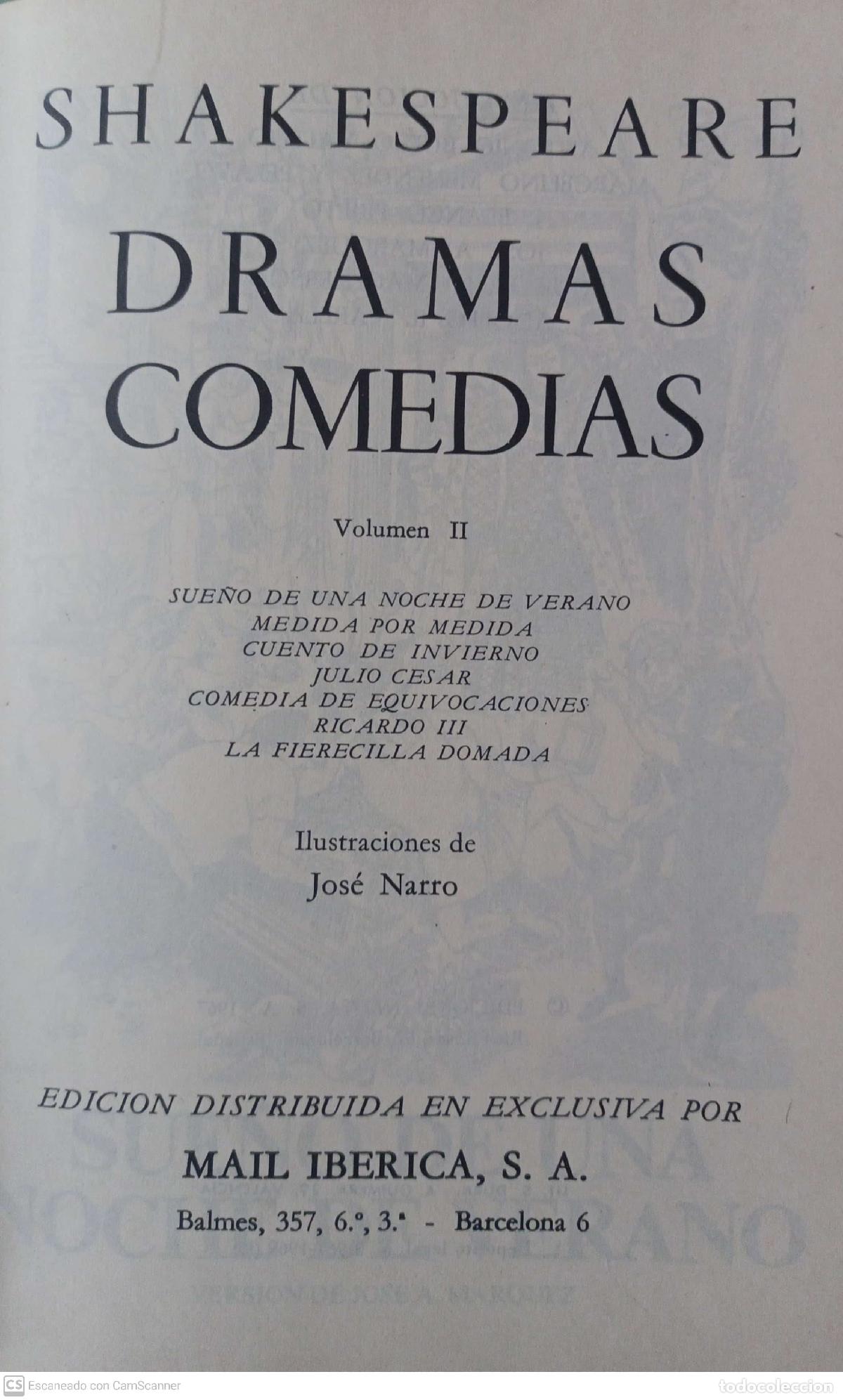 Libros de segunda mano: Dramas Comedias - William Shakespeare - Foto 3