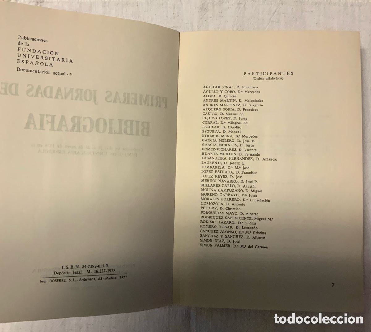 Libros de segunda mano: Primeras Jornadas de Bibliograf&iacute;a - Foto 4
