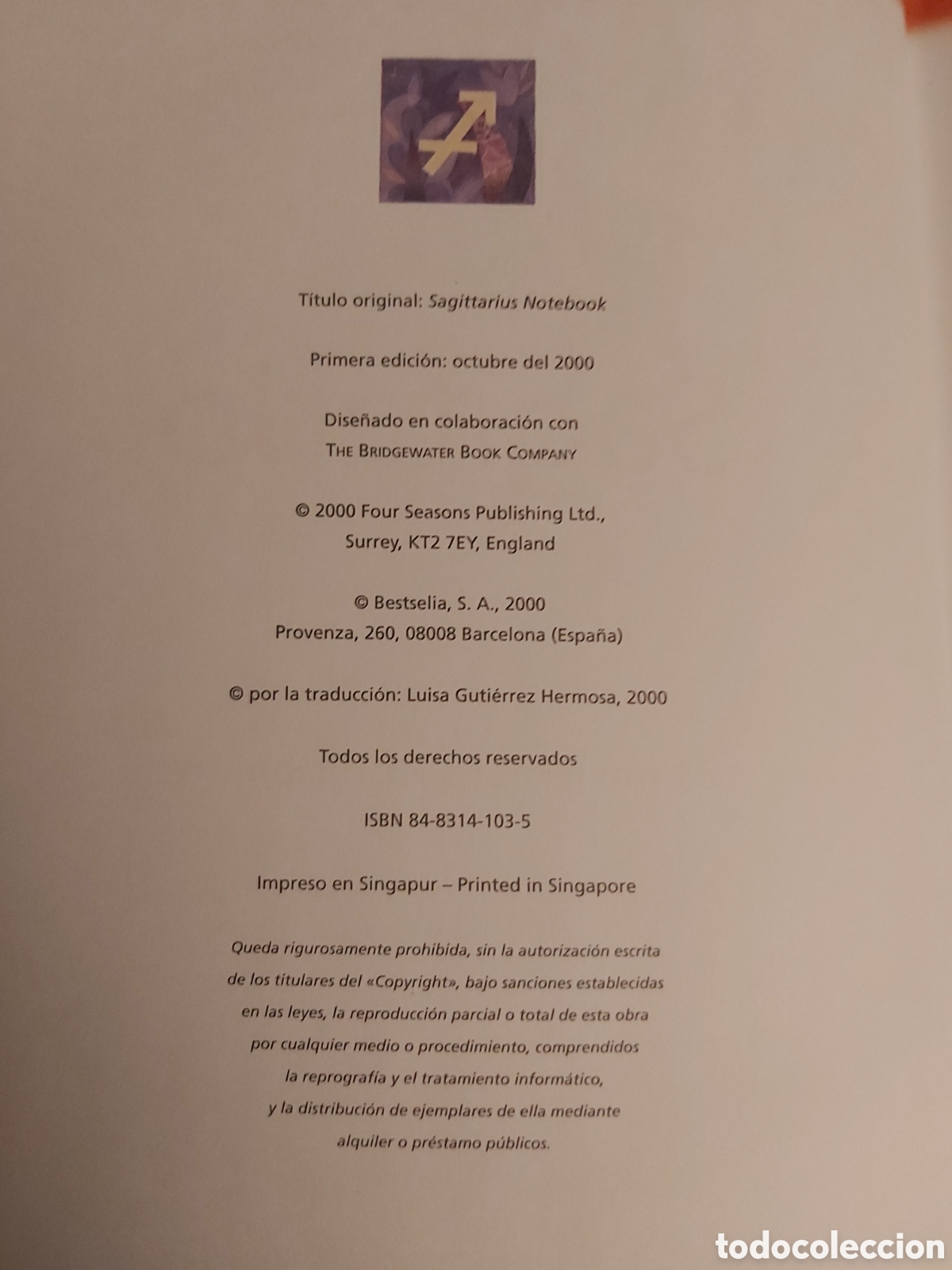 Libros de segunda mano: QUELA LIBRO. EL LIBRO DE SAGITARIO 1A. EDICI&Oacute;N 2000 BESTSELIA - Foto 3