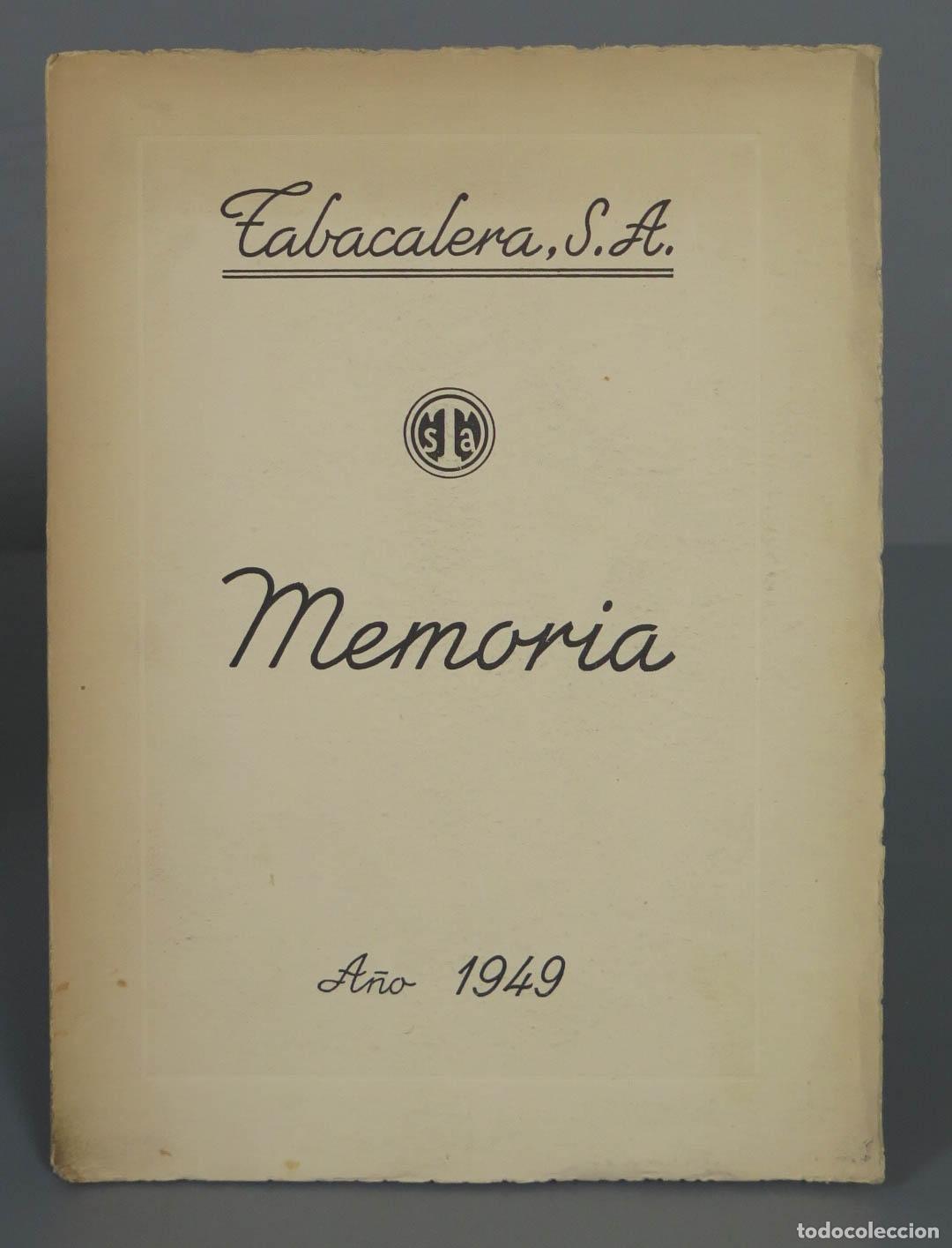 Livres d'occasion: MEMORIA DE LA TABACALERA, A&Ntilde;O 1949