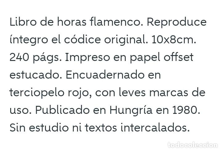 Libros de segunda mano: Facs&iacute;mil libro de horas s. XV - Foto 8