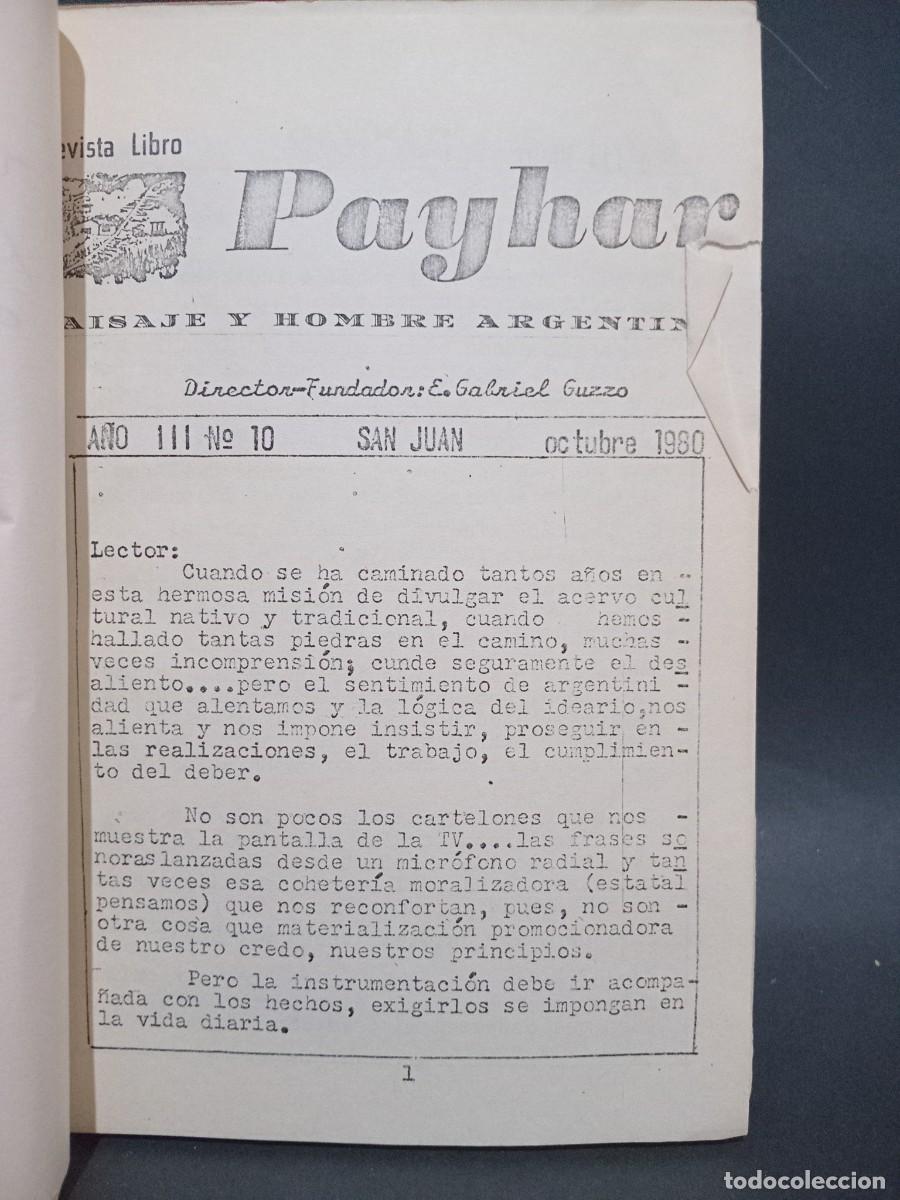 Libros de segunda mano: GABRIEL GUZZO - PAYHAR - PRIMERA EDICION - 1980 - Foto 3