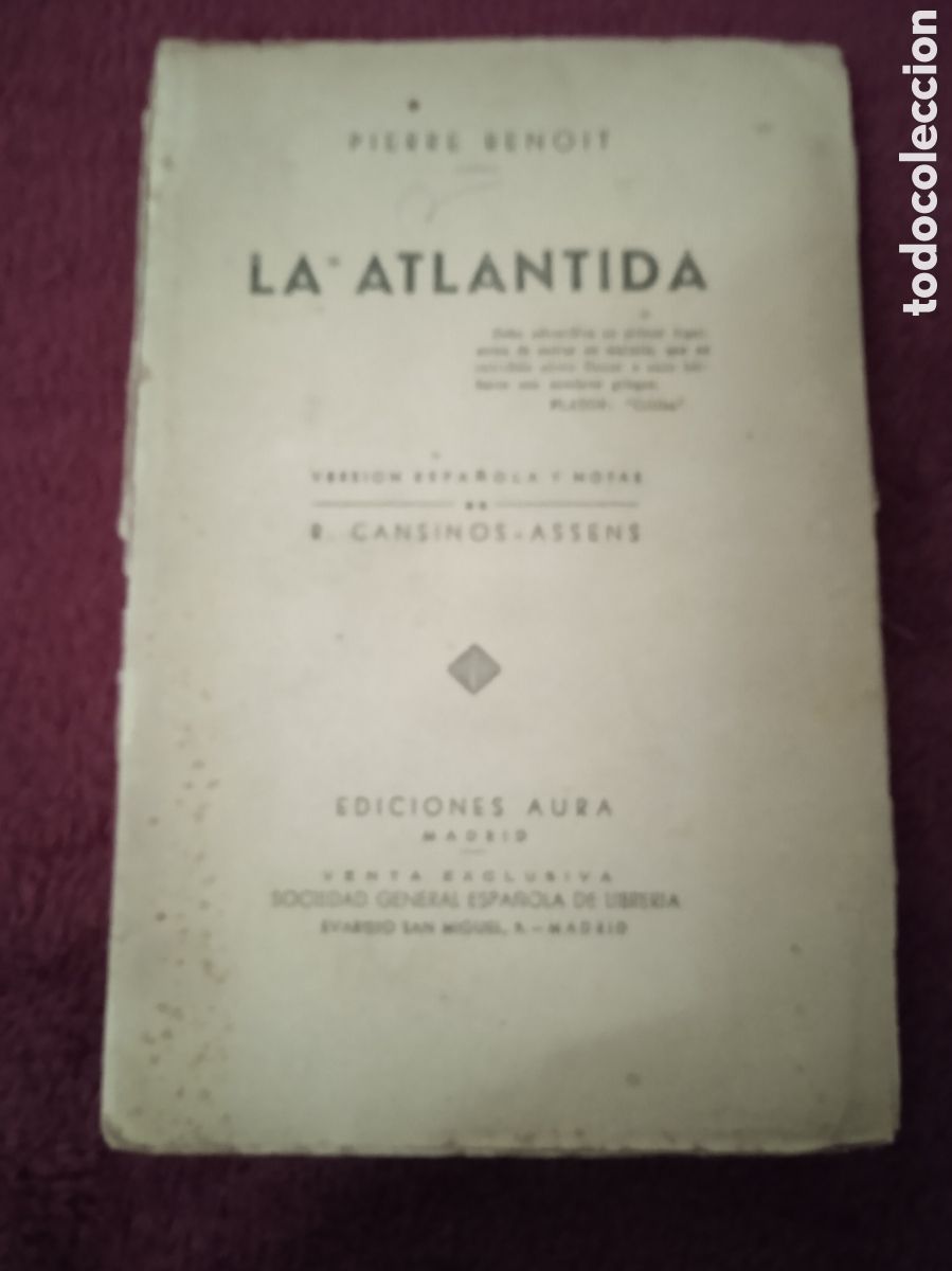 Libros de segunda mano: LA ATLANTIDA / PIERRE BENOIT -ED. AURA 1942 - Foto 1
