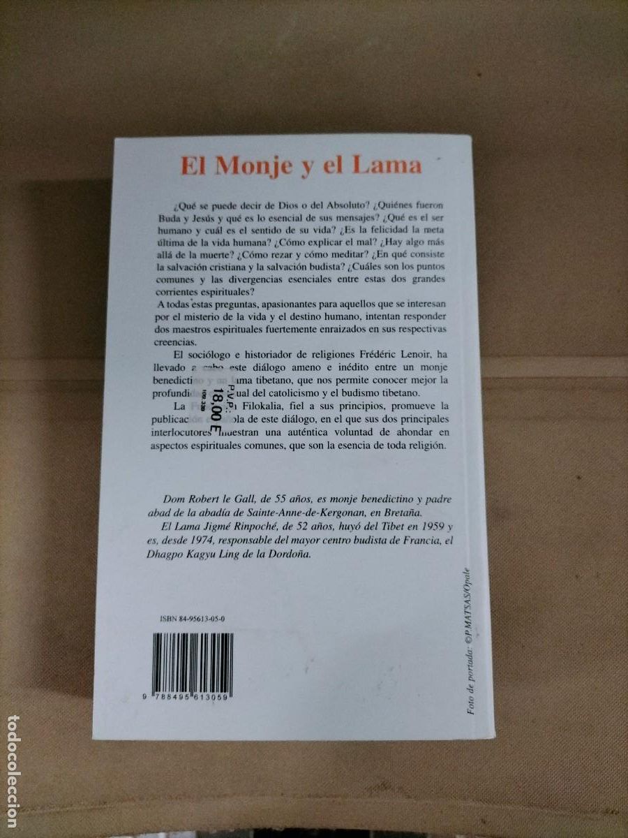 Libros de segunda mano: El Monje y el Lama. Conversaciones con Fr&eacute;d&eacute;ric Lenoir - Foto 2
