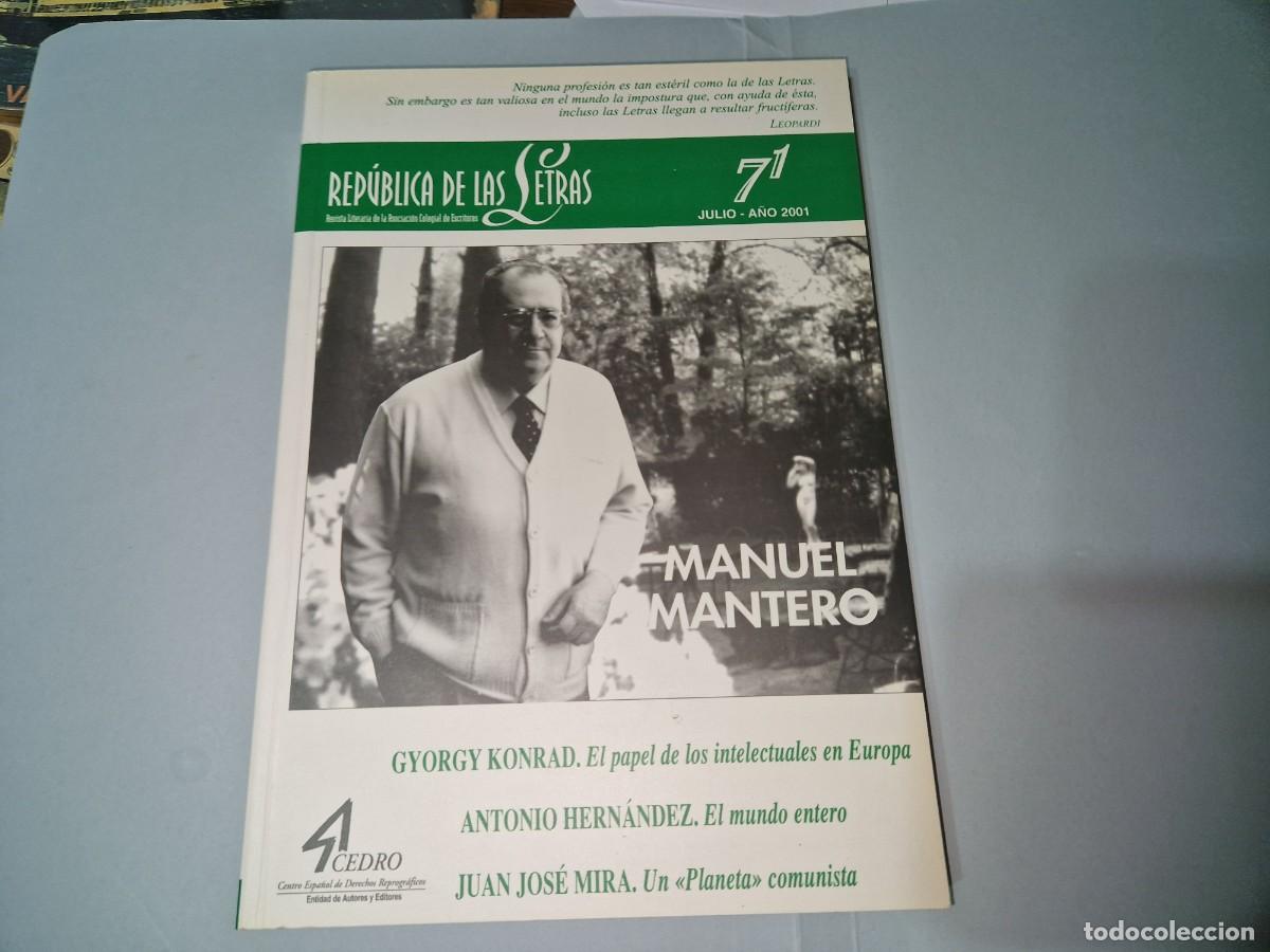 Libros de segunda mano: REPUBLICA DE LAS LETRAS A&Ntilde;OS 2001 MANUEL MANTERO - Foto 1