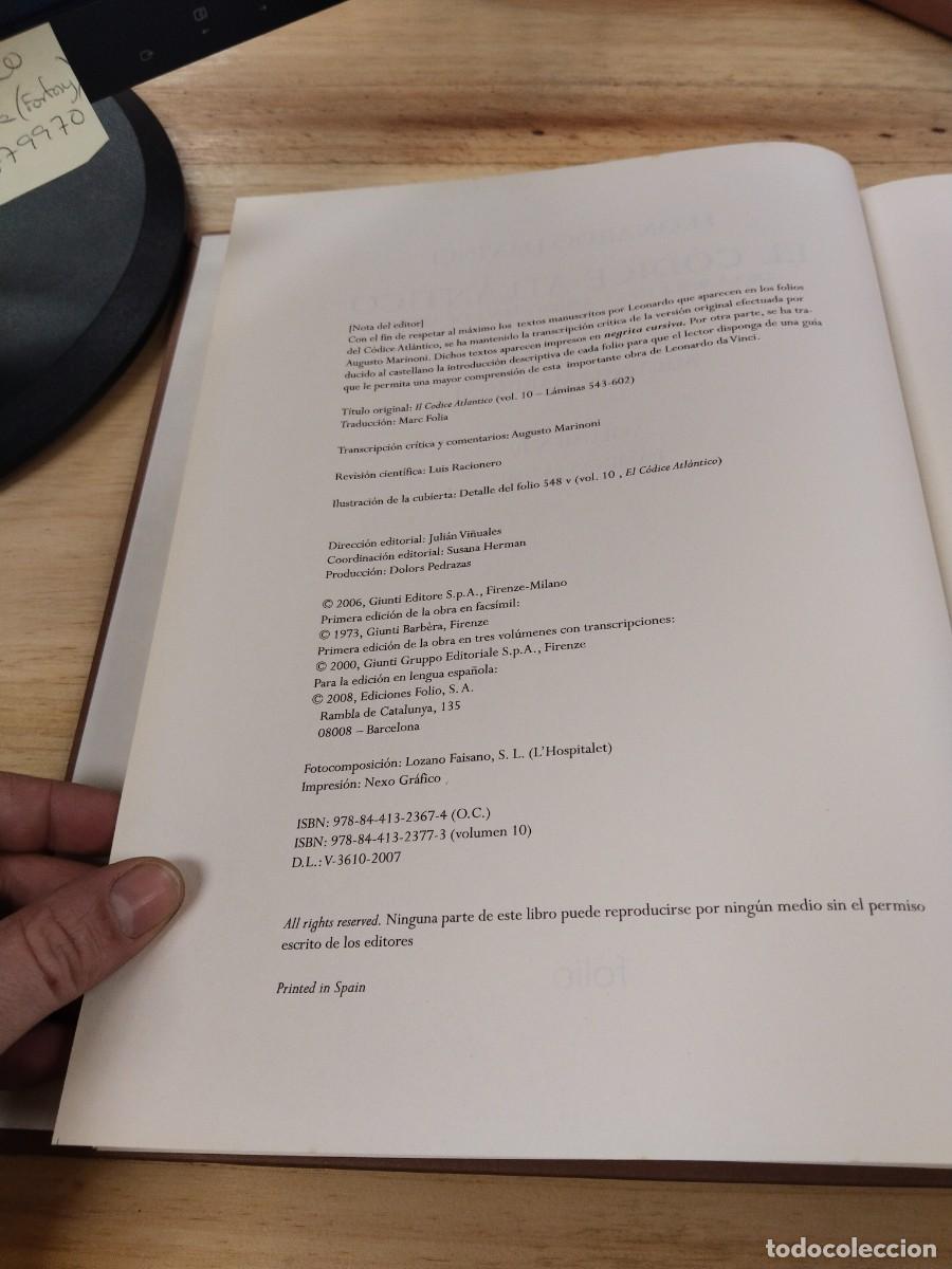 Libros de segunda mano: El C&oacute;dice Atl&aacute;ntico - Leornardo da Vinci. Editorial Folio - Foto 20