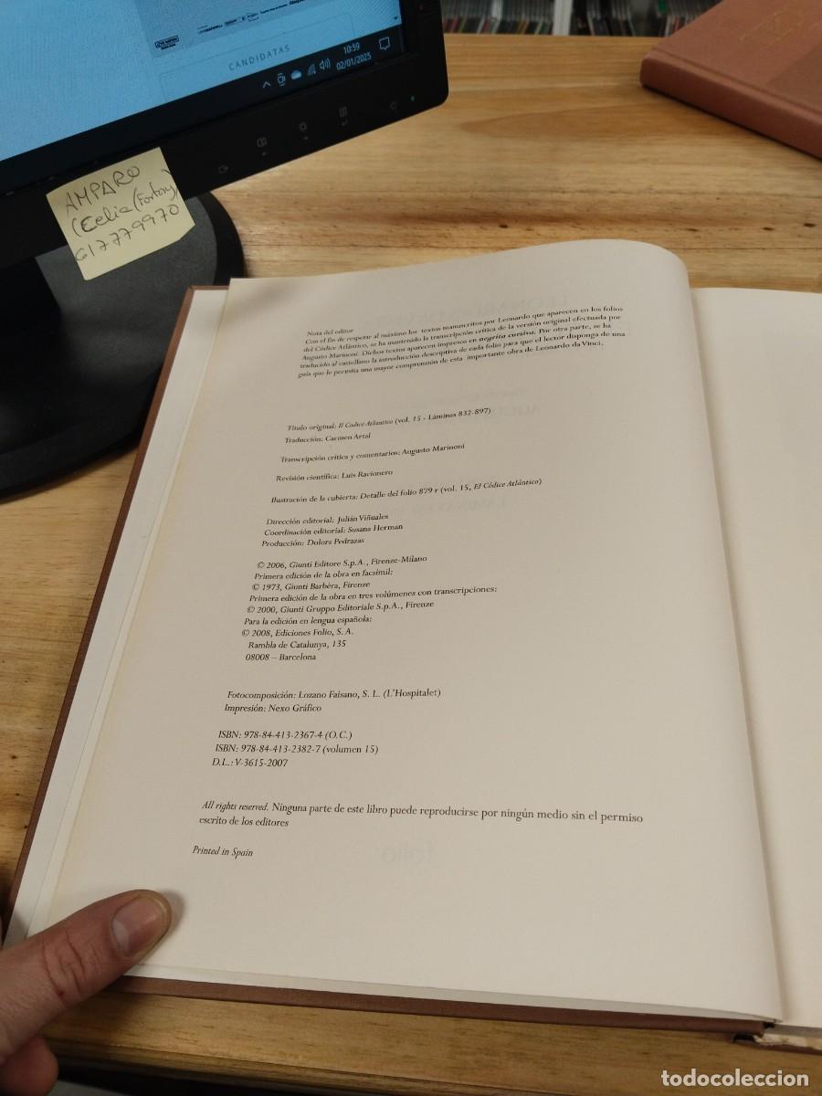 Libros de segunda mano: El C&oacute;dice Atl&aacute;ntico - Leornardo da Vinci. Editorial Folio - Foto 25