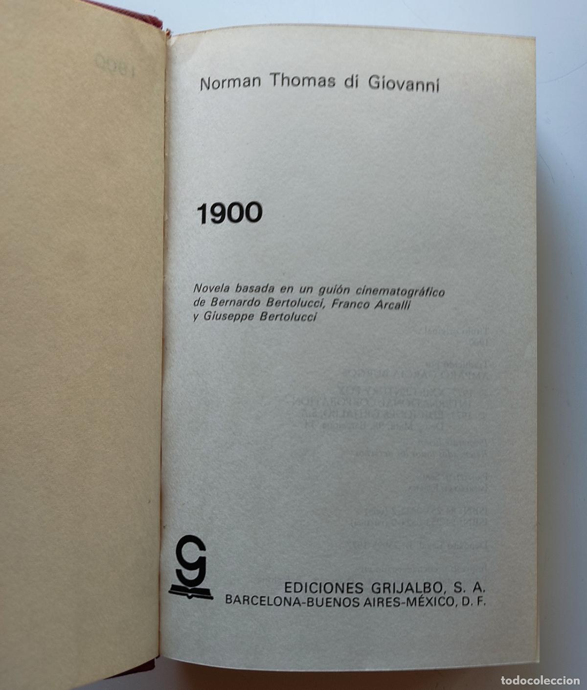 Libros de segunda mano: 1900 - NORMAN THOMAS DI GIOVANNI - EDICIONES GRIJALBO - Foto 3