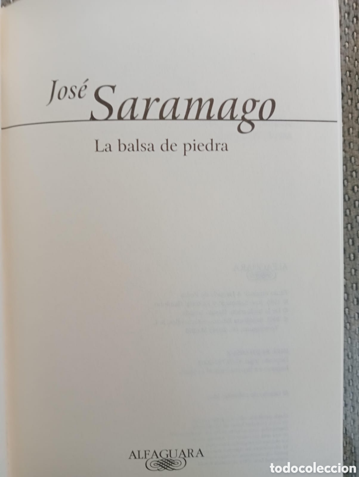 Libros de segunda mano: La balsa de piedra / Jos&eacute; Saramago - Foto 2