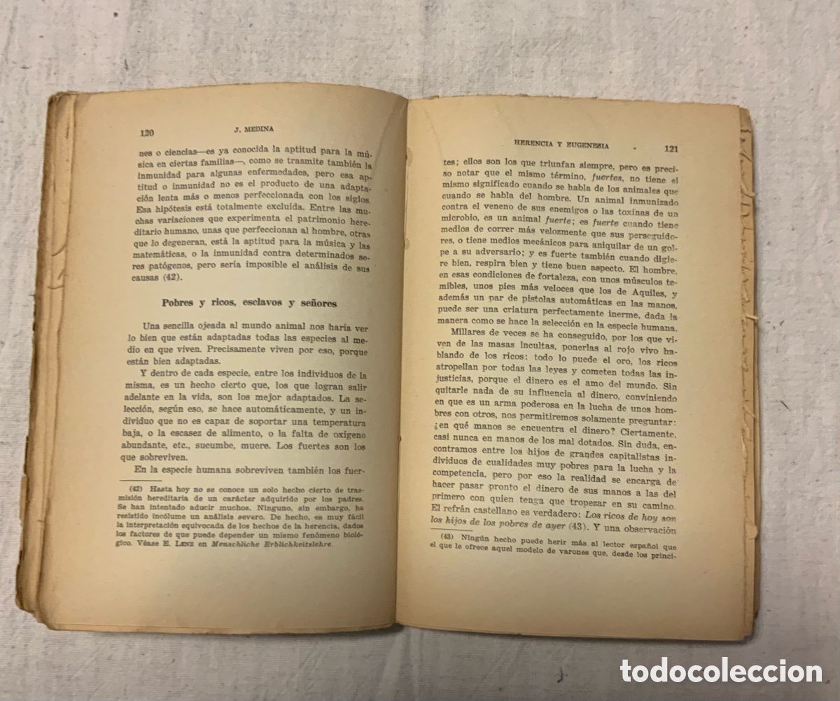 Libros de segunda mano: Herencia y eugenesia. J. Medina - Foto 6