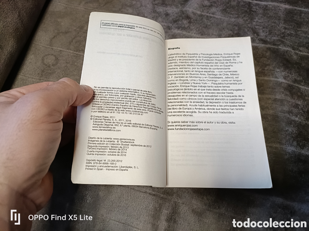 Libros de segunda mano: Libro No te Rindas -Enrique Rojas- Editorial Booket - Foto 4