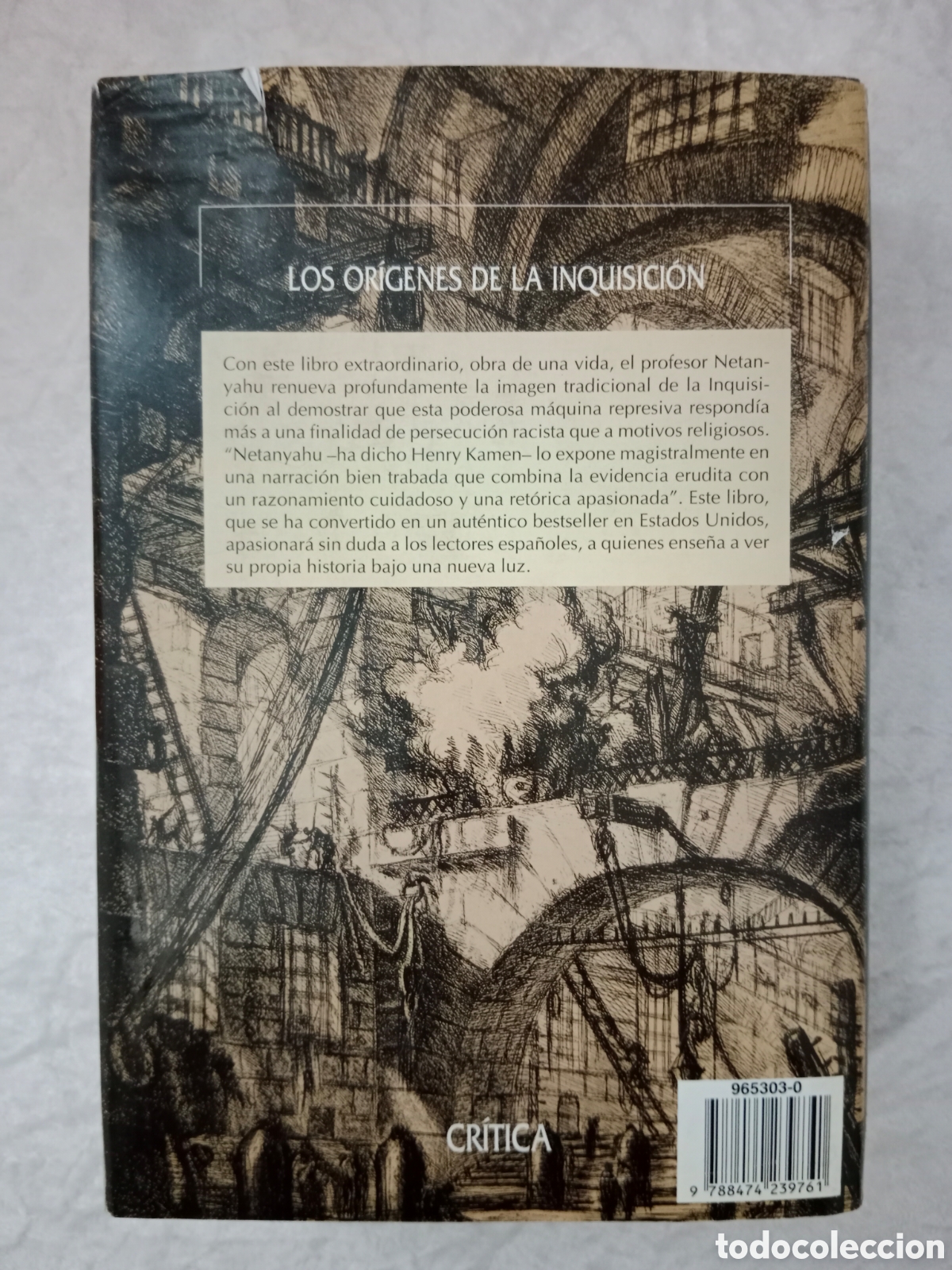 Libros de segunda mano: B. NETANYAHU, LOS OR&Iacute;GENES DE LA INQUISICI&Oacute;N, ED.. CR&Iacute;TICA, PRIMERA EDICI&Oacute;N - Foto 3