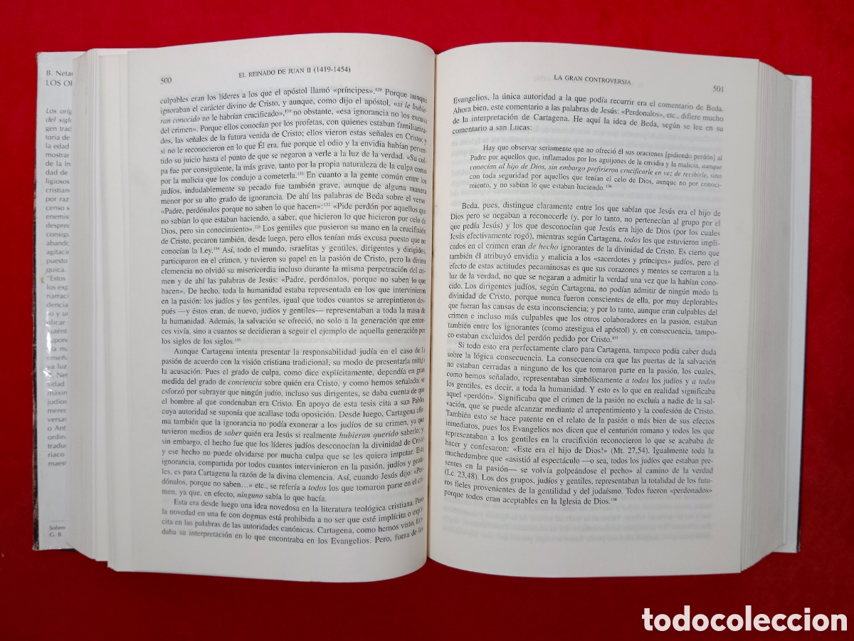Libros de segunda mano: B. NETANYAHU, LOS OR&Iacute;GENES DE LA INQUISICI&Oacute;N, ED.. CR&Iacute;TICA, PRIMERA EDICI&Oacute;N - Foto 8