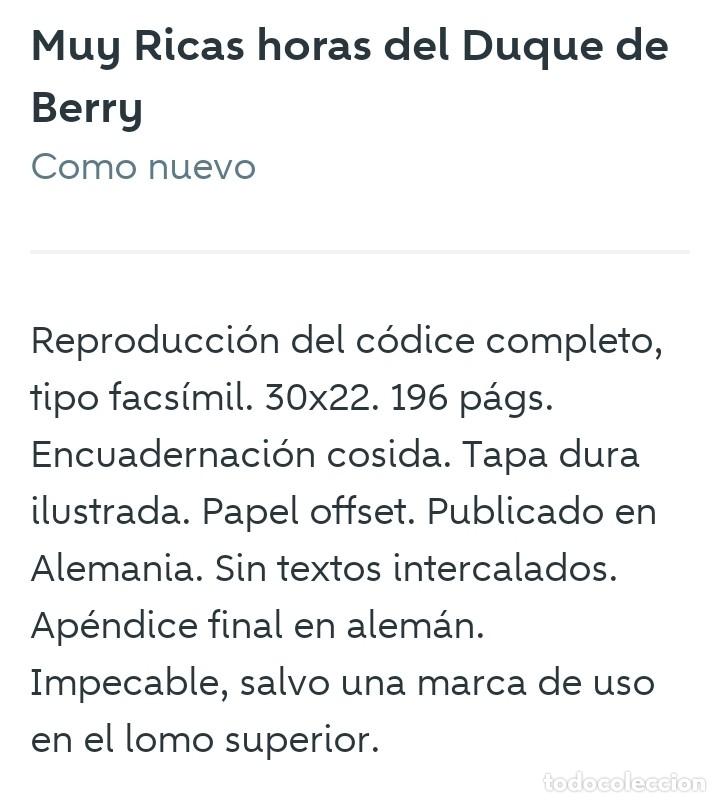 Libros de segunda mano: Muy Ricas horas del duque de Berry - Foto 7