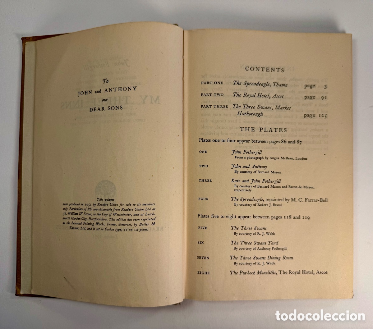 Libros de segunda mano: My Three Inns, John Fothergill. Hardback. 1951 - Foto 2